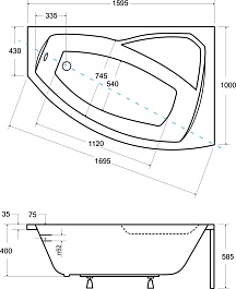 Besco Акриловая ванна Rima 160x100 P – фотография-4